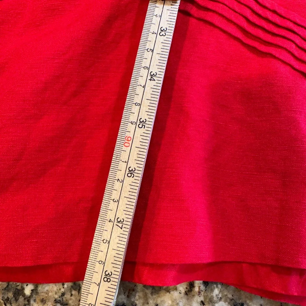 Adrianna Papel women’s red linen blend sleeveless dress. Size 8 - Picture 4 of 6